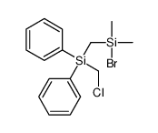 bromo-[[chloromethyl(diphenyl)silyl]methyl]-dimethylsilane结构式