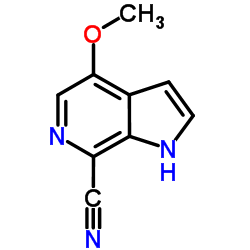 1H-Pyrrolo[2,3-c]pyridine-7-carbonitrile,4-methoxy-(9CI) structure