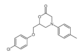 6-[(4-chlorophenoxy)methyl]-4-(4-methylphenyl)morpholin-2-one结构式