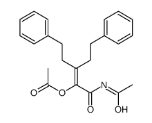 [1-acetamido-1-oxo-5-phenyl-3-(2-phenylethyl)pent-2-en-2-yl] acetate Structure