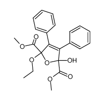 2-Ethoxy-5-hydroxy-3,4-diphenyl-2,5-dihydro-furan-2,5-dicarboxylic acid dimethyl ester Structure