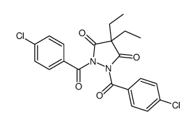 1,2-bis(4-chlorobenzoyl)-4,4-diethylpyrazolidine-3,5-dione结构式