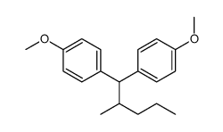 1-methoxy-4-[1-(4-methoxyphenyl)-2-methylpentyl]benzene结构式