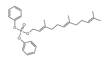 phosphoric acid diphenyl ester (2E,6E)-3,7,11-trimethyl-dodeca-2,6,10-trienyl ester Structure