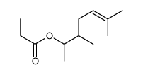 Propanoic acid 1,2,5-trimethyl-4-hexenyl ester Structure