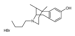 3-butyl-6,11-dimethyl-1,2,3,4,5,6-hexahydro-2,6-methanobenzo[d]azocin-8-ol hydrobromide Structure