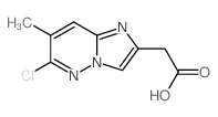 Imidazo[1,2-b]pyridazine-2-aceticacid, 6-chloro-7-methyl- Structure