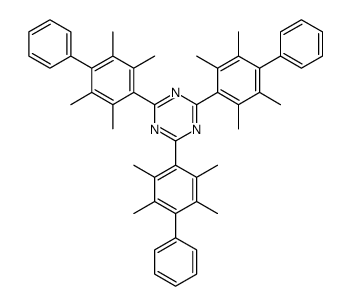 2,4,6-tris(2,3,5,6-tetramethyl-4-phenylphenyl)-1,3,5-triazine结构式