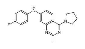 N-(4-fluorophenyl)-2-methyl-4-pyrrolidin-1-ylquinazolin-7-amine Structure