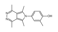 2-methyl-4-(1,4,5,7-tetramethylpyrrolo[3,4-d]pyridazin-6-yl)phenol结构式