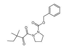 benzyl 2-(3,3-dimethyl-2-oxopentanoyl)pyrazolidine-1-carboxylate结构式