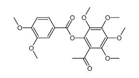 2'-(3,4-dimethoxybenzoyloxy)-3',4',5',6'-tetramethoxyacetophenone结构式