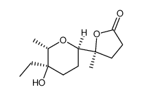 (S)-4-((2R,5R,6S)-5-ethyl-5-hydroxy-6-methyltetrahydropyran-2-yl)pentan-4-olide Structure