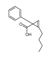 2-butyl-1-phenylcycloprop-2-ene-1-carboxylic acid Structure