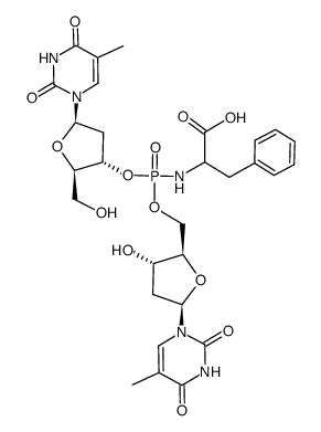 deoxythymidylyl-(5'-->3')-deoxythymidine-(Pin-->N)-phenylalanine Structure