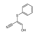 3-hydroxy-2-phenylsulfanylprop-2-enenitrile结构式