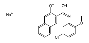 sodium,3-[(5-chloro-2-methoxyphenyl)carbamoyl]naphthalen-2-olate结构式