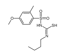 1-butyl-3-(4-methoxy-2-methylphenyl)sulfonylthiourea结构式