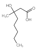 Octanoic acid,3-hydroxy-3-methyl- Structure