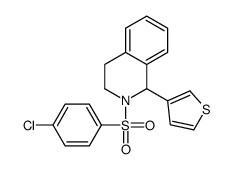 2-(4-chlorophenyl)sulfonyl-1-thiophen-3-yl-3,4-dihydro-1H-isoquinoline结构式