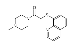 1-(4-甲基-1-哌嗪基)-2-(-8-硫基喹啉基) 乙酮结构式