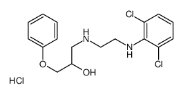1-[2-(2,6-dichloroanilino)ethylamino]-3-phenoxypropan-2-ol,hydrochloride结构式