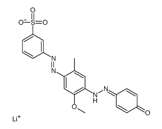 3-[[4-[(4-Hydroxyphenyl)azo]-5-methoxy-2-methylphenyl]azo]benzenesulfonic acid lithium salt Structure