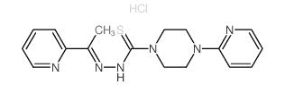 1-Piperazinecarbothioic acid,4-(2-pyridinyl)-, 2-[1-(2-pyridinyl)ethylidene]hydrazide, hydrochloride (1:2) Structure