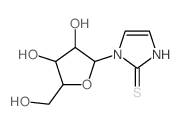 1-[3,4-dihydroxy-5-(hydroxymethyl)oxolan-2-yl]-3H-imidazole-2-thione结构式