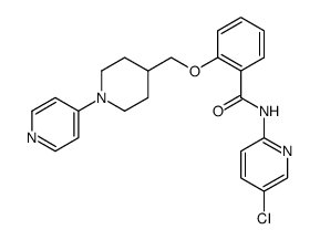 N-(5-chloropyridin-2-yl)-2-[[1-(4-pyridinyl)piperidin-4-yl]methoxy]benzamide Structure