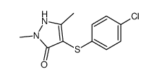 4-(4-chlorophenyl)sulfanyl-2,5-dimethyl-1H-pyrazol-3-one结构式