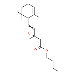 butyl 3-hydroxy-3-methyl-5-(2,6,6-trimethyl-2-cyclohexen-1-yl)pent-4-en-1-oate Structure