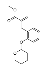 2-[2-(tetrahydropyran-2-yloxy)benzyl]acrylic acid methyl ester Structure