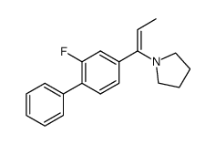 1-[1-(2-fluoro-4-biphenylyl)-1-propenyl]pyrrolidine结构式