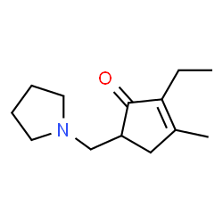 2-Cyclopenten-1-one,2-ethyl-3-methyl-5-(1-pyrrolidinylmethyl)-(9CI)结构式