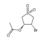 trans-3-acetoxy-4-bromosulfolane结构式