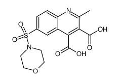 2-methyl-6-(morpholin-4-ylsulfonyl)-3,4-quinolinedicarboxylic acid Structure