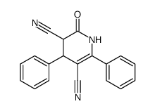2-oxo-4,6-diphenyl-3,4-dihydro-1H-pyridine-3,5-dicarbonitrile结构式