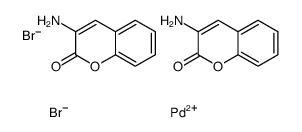 3-aminochromen-2-one, palladium(+2) cation, dibromide Structure