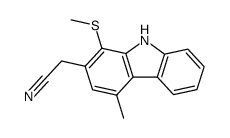 4-methyl-1-methylthiocarbazole-2-acetonitrile结构式