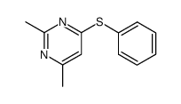 2,4-dimethyl-6-(phenylthio)pyrimidine结构式