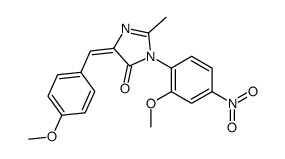 (5Z)-3-(2-methoxy-4-nitrophenyl)-5-[(4-methoxyphenyl)methylidene]-2-methylimidazol-4-one结构式