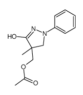 (4-methyl-3-oxo-1-phenylpyrazolidin-4-yl)methyl acetate Structure