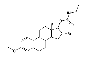 16β-Brom-17α-ethylaminocarbonyloxy-oestra-1,3,5(10)-trien-3-methylether Structure