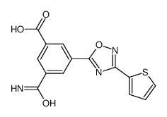 3-carbamoyl-5-(3-thiophen-2-yl-1,2,4-oxadiazol-5-yl)benzoic acid Structure