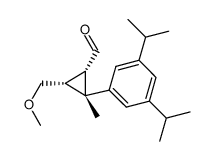 (+)-(1S,2R,3R)-3-Methoxymethyl-2-methyl-2-(3,5-diisopropyl-phenyl)-cyclopropanecarbaldehyde Structure