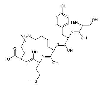 (2S)-2-[[(2S)-2-[[(2S)-6-amino-2-[[(2S)-2-[[(2S)-2-amino-3-hydroxypropanoyl]amino]-3-(4-hydroxyphenyl)propanoyl]amino]hexanoyl]amino]-4-methylsulfanylbutanoyl]amino]-4-methylsulfanylbutanoic acid Structure