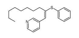 3-(2-phenylsulfanyldec-1-enyl)pyridine结构式