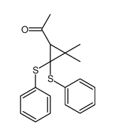 1-[2,2-dimethyl-3,3-bis(phenylsulfanyl)cyclopropyl]ethanone Structure