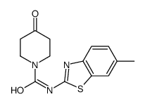 N-(6-methyl-1,3-benzothiazol-2-yl)-4-oxopiperidine-1-carboxamide Structure